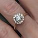 14kt Yellow Gold Halo Diamond Ring Approx 1.25 ctw