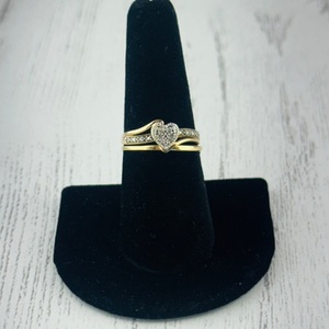 10kt Heart Shaped Ring Set