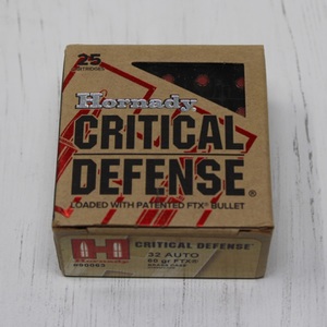 Hornady 32 Auto Critical Defense