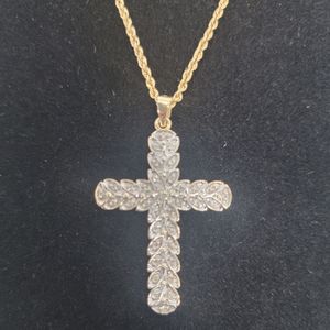  14kt Rope Chain with Cross Charm