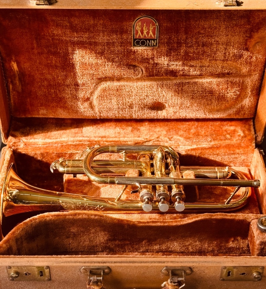 1957 Vintage Director Conn Student Trumpet | Empire Gold & Pawn Of Branford
