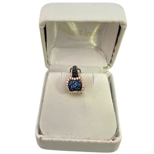 14kt Rose Gold Sapphires and Diamonds Charm 