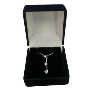  14kt White Gold with Diamond Charm
