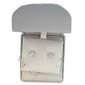  14kt White Gold Martini Setting Natural Diamond Ring