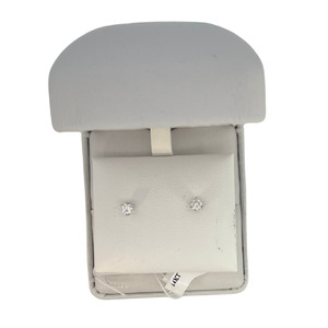  14kt White Gold Martini Setting Natural Diamond Earrings