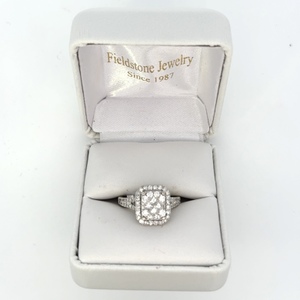 14kt White Gold Diamond Cluster