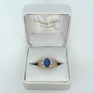 Gents 10kt Gold Star Sapphire Ring 