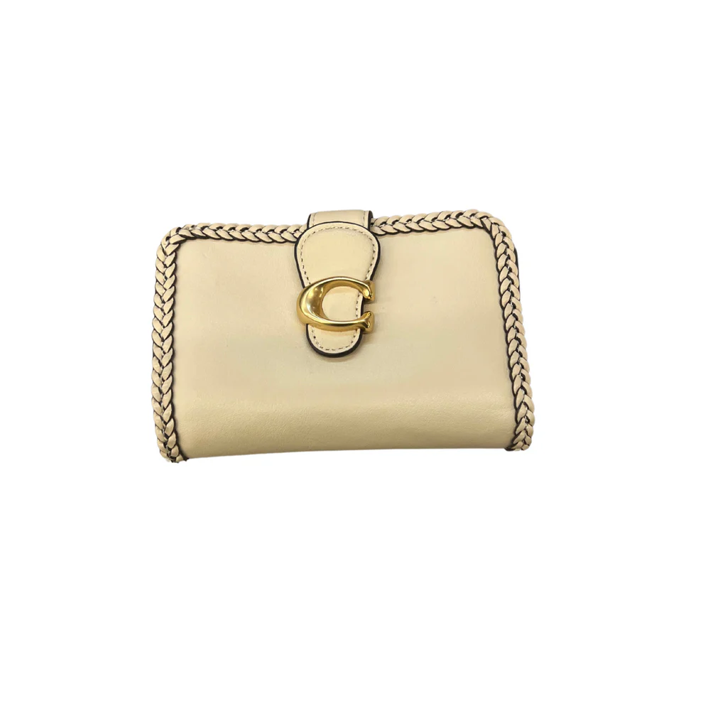 Coach White Medium Braid Wallet