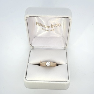 14kt Yellow Gold Round Natural Diamond Ring 
