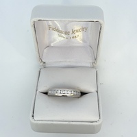  14kt White Gold Diamond Gents Ring