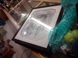Charcoal Original Child Portrait - Framed - By Terry Mimnaugh 1992 B