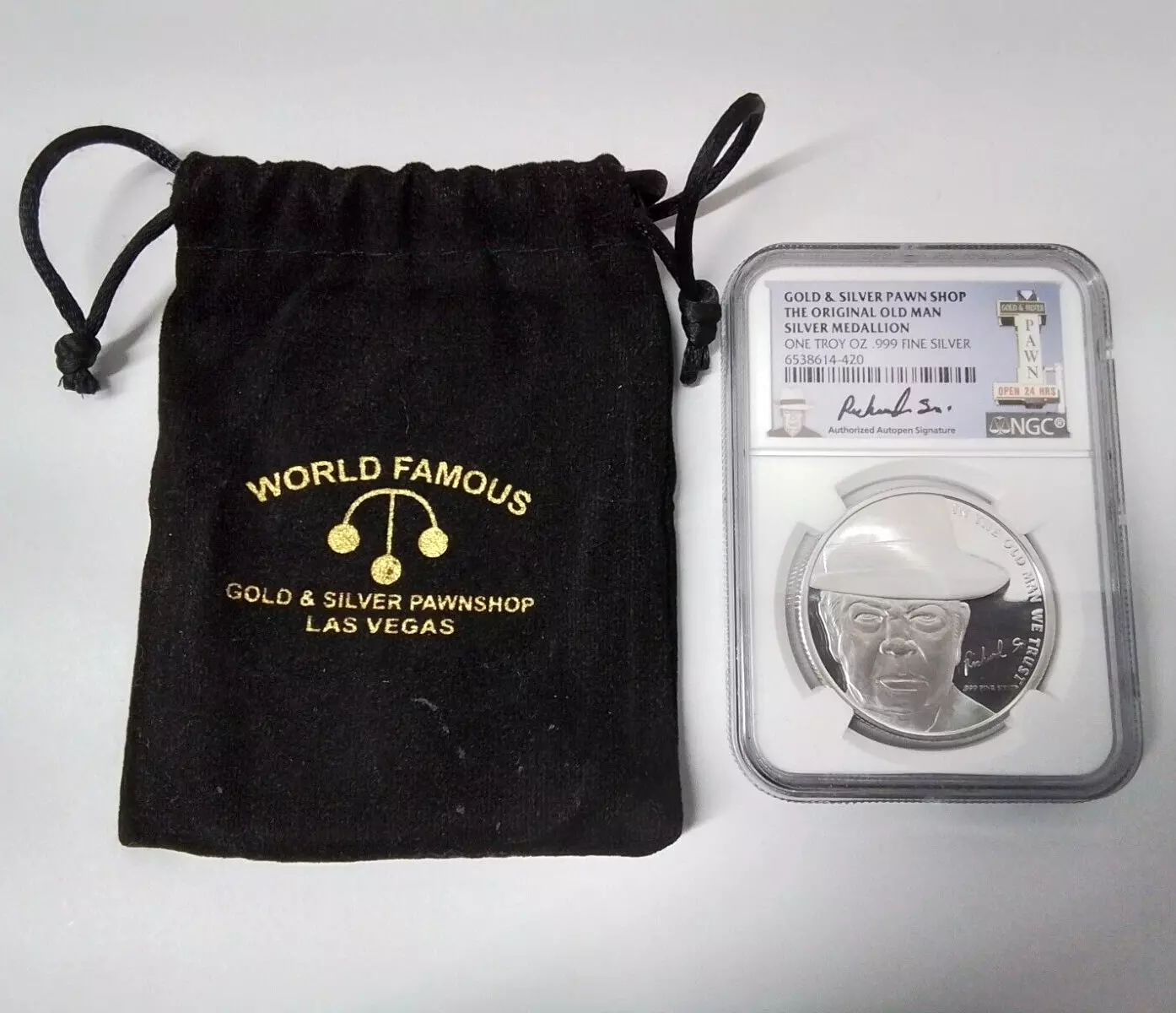 Pawn Stars (old man) 999 Silver Coin 1 Troy oz World Famous Gold & Silver Pawn