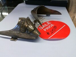 Vintage Cowboy Boot Tips - Silverplate With Horses, Mexico