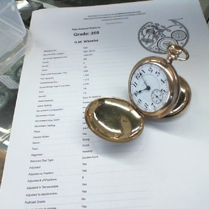 1909 Elgin Model 9 Grade 368 17 Jewels Pocket Watch with Full Hunter Case