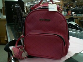 Pink Steve Madden Fringed Small Pink Backpack .