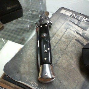 Self Defense Supply Gf9bk; Akc Italy Godfather Stiletto Switchblade - Black