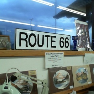 Route 66 Metal Sign - 28.5 x 8 and 1" Thick edges