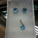 Set Jewelry , 14 K, 2.90 Grams; Pendant And Earrings  Set with Blue Topaz Gemsto