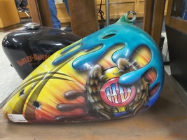 Harley Parts Motorcycle; Custom Painted Biker Tank