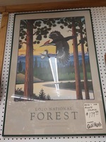 Monte Dolack-Framed Woodpecker - Framed & Signed .