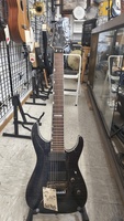 Ltd Deluxe H-1007 - 7 String Electric Guitar - Fiddleback Black/Grey Maple