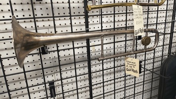 White Gladiator Vintage Trombone In Case (no Mouthpiece) with Case