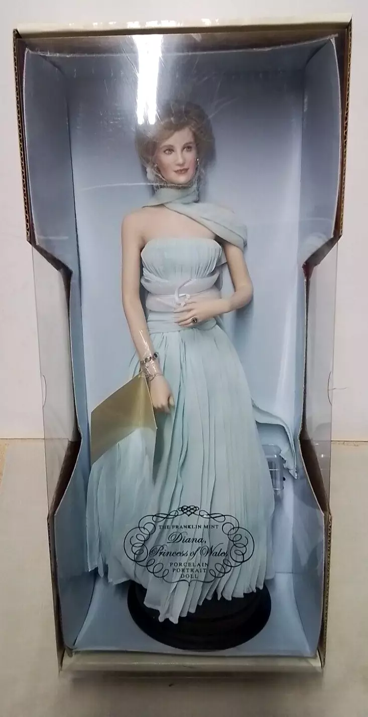 Princess Diana Franklin Mint Porcelain Portrait Doll in Box