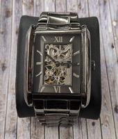 Relic by Fossil Automatic Skeleton Rectangle Gunmetal Watch