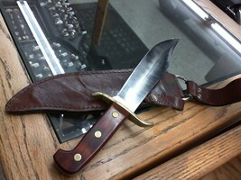 Vintage Western W47 Medium Bowie Knife w/ Original Leather Sheath
