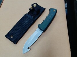 SCHRADE OLD TIMER 1430T GREEN HANDLE FIXED BLADE WITH SHEATH
