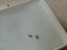  Platinum .25 Princess Cut Diamond Stud Earrings 