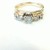 WED SET 14kt  Yellow Gold 3.90gms 5 Diamonds, Appx  .70 TCW SZ  8 