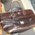 DOONEY & BOURKE VINTAGE DENNISON CROC BROWN LEATHER HANDBAG - TOTE