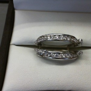 14K WHITE GOLD RING GUARD WITH DIAMONDS