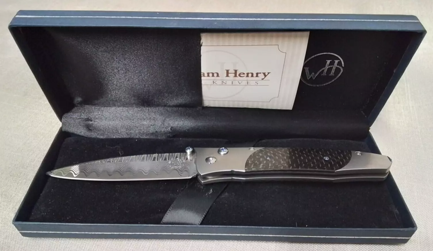 WILLIAM HENRY Gentec G30 CTZD Knife -Rare-W/Box and Certificate of Authenticity