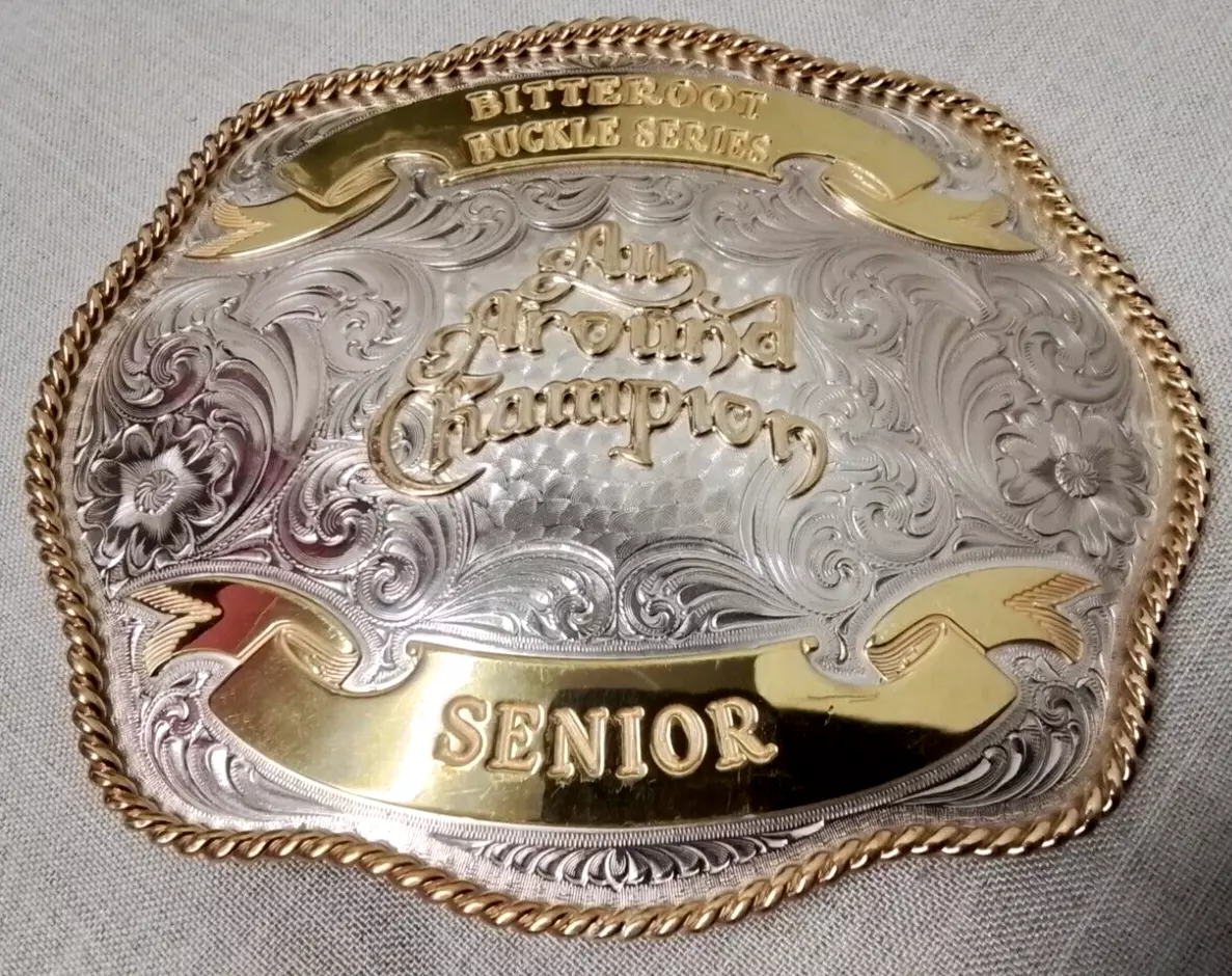 MONTANA SILVERSMITHS ALL AROUND CHAMPION BUCKLE?BITTEROOT MONTANA (RARE) 2010