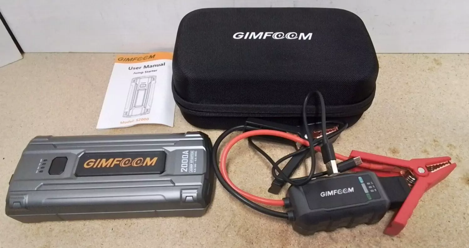2000A 12V JUMP STARTER CAR BATTERY BOOSTER BOX & POWERBANK w/ FLASHLIGHT