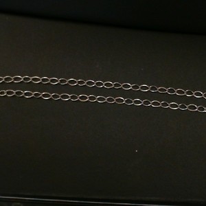  STERLING SILVER FLAT TEXTURED LINK CHAIN 16"