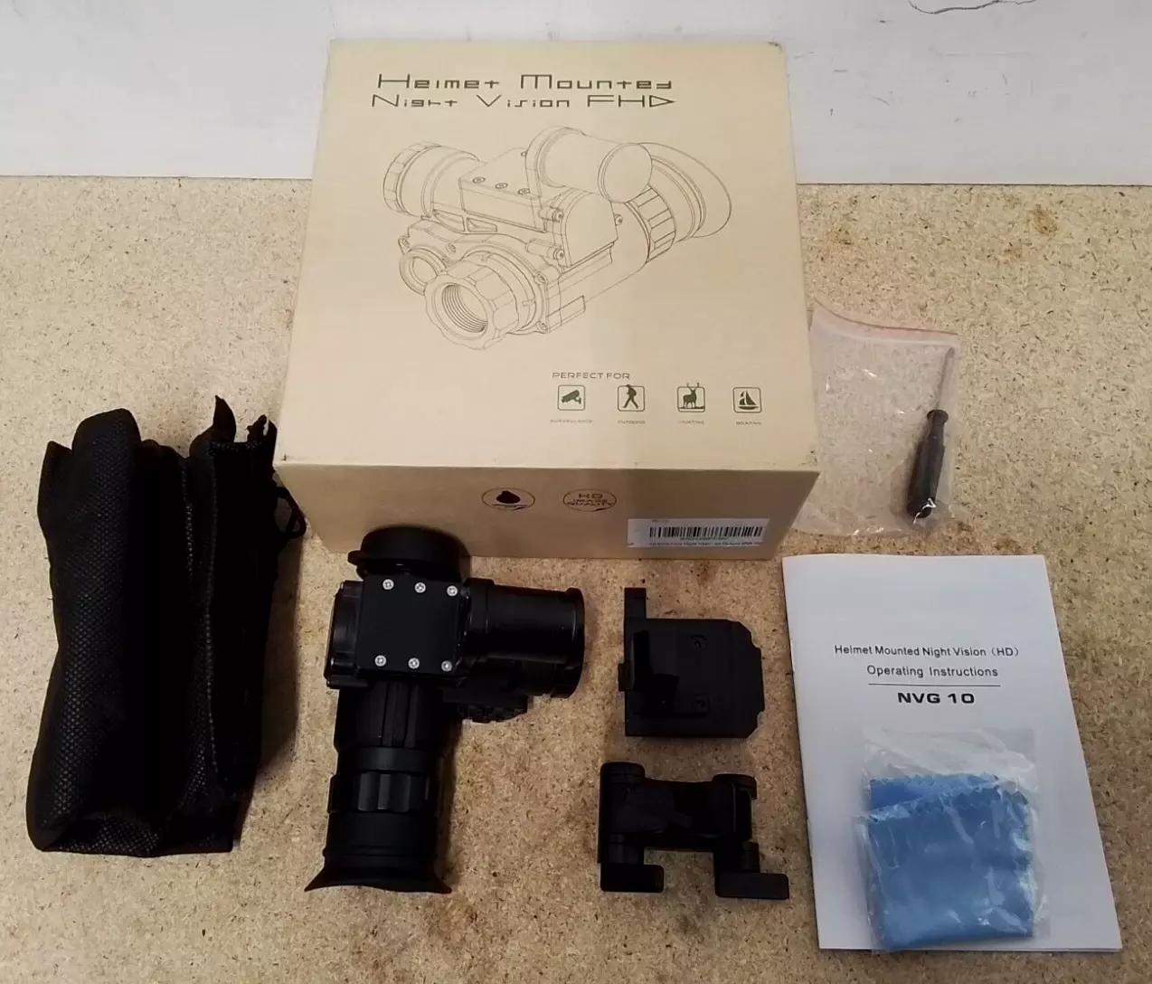 NVG10 Helmet Mounted Night Vision FHD Monocular