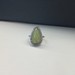 14K White Gold 6.70gms Large Teardrop Ethiopian Opal Surrounded by Diamonds