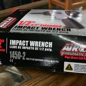 AIRCAT 1/2"x2 Extended Impact Wrench in Box w/ Manual 