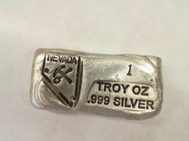  1.12 TROY OZ .999 SILVER BAR "NEVADA"
