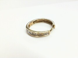Single Gold & Diamond Hoop Earring