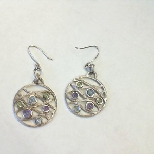  Sterling Silver 0.925% 7.30gms Round Dangle Earrings 