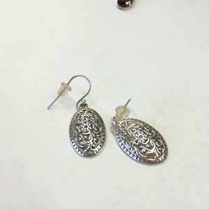 Sterling Silver 0.925% 3.50gms Filigree Oval Dangle Earrings