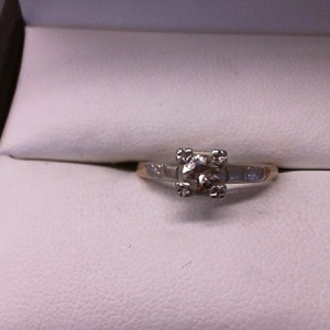  14K YELLOW GOLD RING WITH SINGLE .33 AMBER COLORED DIAMOND