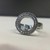  White Gold 18kt Italy Happy Diammond 9.20gms Ring, Size 7