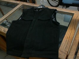 First Canvas Motorcycle Vest, Size Medium