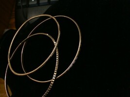  3 BANGLE BRACELETS 22K YELLOW GOLD