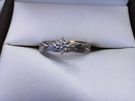  10K YELLOW GOLD ENGAGEMENT RING WITH .02CT DIAMOND